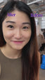 asian woman wearing multi-day false lashes